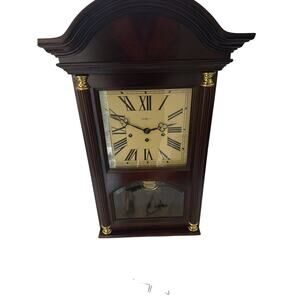 Howard Miller Mahogany Triple Chime Wall Clock Westminster St Michaels 612-224
